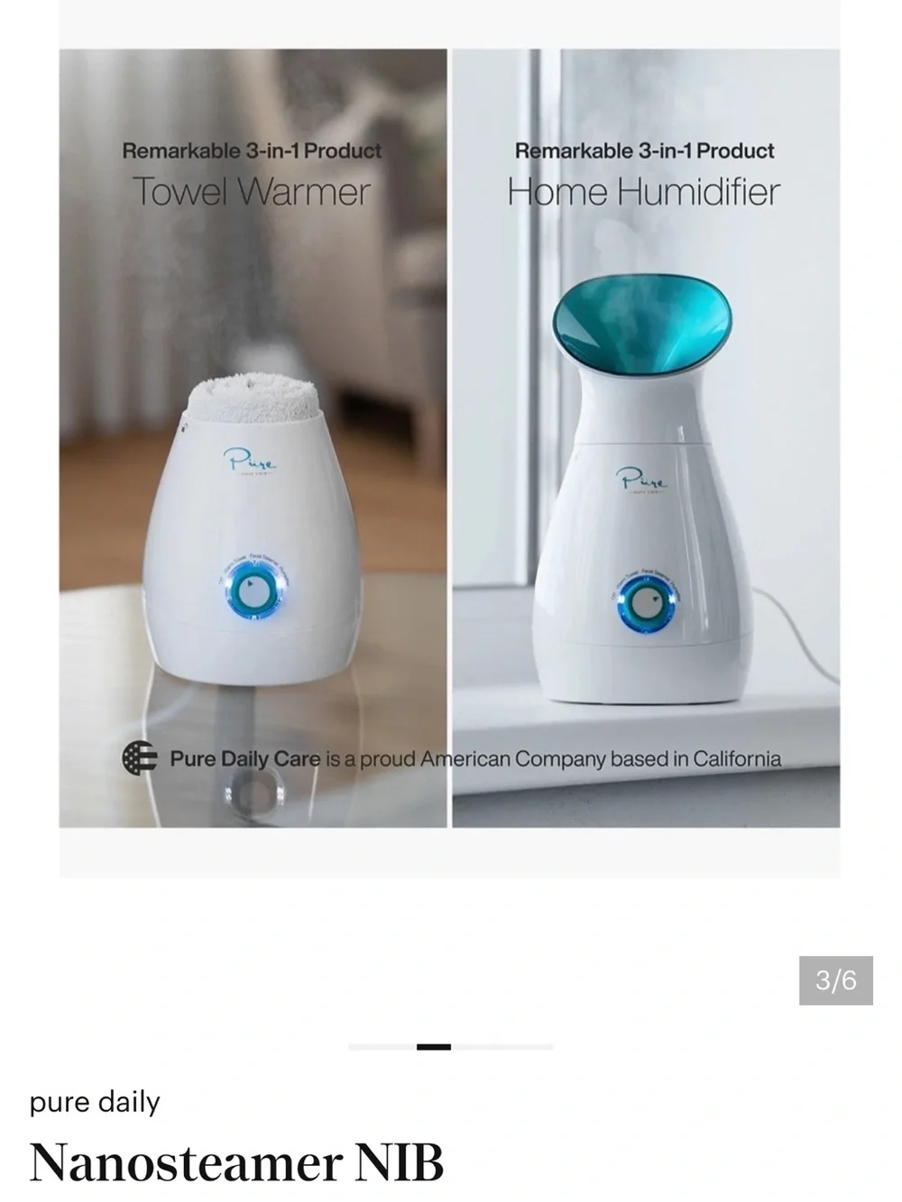 Pure Nanosteamer , facial steamer, towel warmer and humidifier